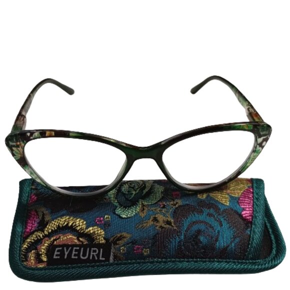 EYEURL Women's Cat Eye Reading Glasses +3.75 C21 Case Included as pictured - Picture 3 of 7